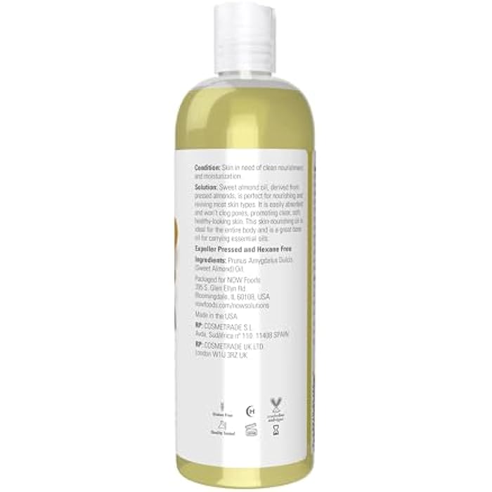 Now Foods Sweet Almond Oil - 473 ml - Image 2